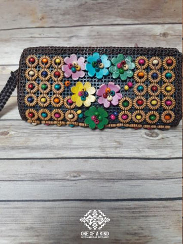 Handmade Multicolored Coconut Shell Handbag
