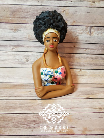 Afrobrazilian Queen Clay Bust