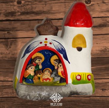 Mini Church Nativity Ornament