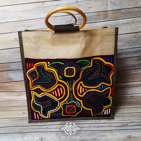 Panamanian Flower Mola Bag