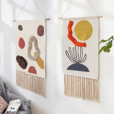 Mexican-Inspired Hanging Fabric Tapestry